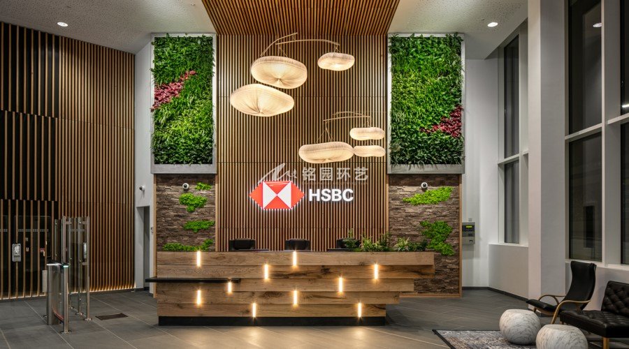 銀行室內(nèi)植物墻